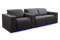 Valencia Barcelona Grand Leather Home Theater Seating Row of 3 Loveseat Right, Charcoal Grey