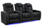 Valencia 2025 New Tuscany Luxury Leather Home Theater Seating Row of 3, Onyx