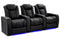 Valencia 2025 New Tuscany Ultimate Luxury Leather Home Theater Seating Row of 3, Onyx