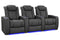 Valencia 2025 New Tuscany Luxury Leather Home Theater Seating Row of 3, Graphite