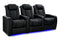 Valencia 2025 New Tuscany Slim Ultimate Luxury Leather Home Theater Seating Row of 3, Onyx