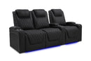 Valencia 2025 New Oslo Luxury Home Theater Seating Row of 3 Loveseat Left, Onyx