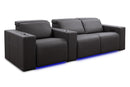 Valencia 2025 New Barcelona Grand Ultimate Leather Home Theater Seating Row of 3 Loveseat Right, Graphite