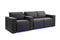 Valencia Barcelona Ultimate Leather Home Theater Seating Row of 3 Loveseat Right, Graphite