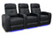 Valencia Verona Leather Home Theater Seating Row of 3, Black