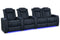 Valencia 2025 New Tuscany Luxury Leather Home Theater Seating Row of 4 Loveseat Right, Moonlight Blue