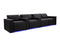 Valencia Barcelona Ultimate Leather Home Theater Seating Row of 4 Loveseat Right, Onyx