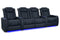 Valencia 2025 New Tuscany XL Luxury Leather Home Theater Seating Row of 4 Loveseat Center, Moonlight Blue