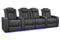 Valencia 2025 New Tuscany Luxury Leather Home Theater Seating Row of 4 Loveseat Center, Graphite