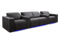 Valencia Barcelona Grand Leather Home Theater Seating Row of 4 Loveseat Center, Charcoal Grey