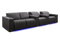 Valencia Barcelona Grand Leather Home Theater Seating Row of 4 Loveseat Left, Charcoal Grey