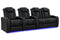 Valencia 2025 New Tuscany Luxury Leather Home Theater Seating Row of 4 Loveseat Right, Onyx