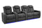 Valencia 2025 New Tuscany Ultimate Luxury Leather Home Theater Seating Row of 4 Loveseat Right, Graphite