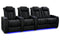 Valencia 2025 New Tuscany Slim Ultimate Luxury Leather Home Theater Seating Row of 4 Loveseat Right, Onyx