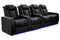 Valencia 2025 New Tuscany Ultimate Luxury Leather Home Theater Seating Row of 4 Loveseat Right, Onyx