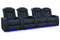 Valencia 2025 New Tuscany XL Luxury Leather Home Theater Seating Row of 4 Loveseat Right, Moonlight Blue