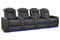 Valencia 2025 New Tuscany Luxury Leather Home Theater Seating Row of 4, Graphite
