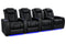 Valencia Tuscany Vegan Leather Home Theater Seating Row of 4, Deep Indigo
