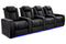 Valencia 2025 New Tuscany Ultimate Luxury Leather Home Theater Seating Row of 4, Onyx