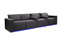 Valencia Barcelona Ultimate Leather Home Theater Seating Row of 4 Loveseat Left, Graphite