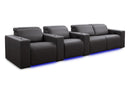 Valencia 2025 New Barcelona Grand Ultimate Leather Home Theater Seating Row of 4 Loveseat Right, Graphite
