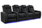 Valencia 2025 New Tuscany Luxury Leather Home Theater Seating Row of 4, Onyx