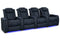 Valencia 2025 New Tuscany Luxury Leather Home Theater Seating Row of 4, Moonlight Blue