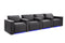 Valencia Barcelona Ultimate Leather Home Theater Seating Row of 4, Graphite