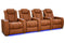 Valencia 2025 New Tuscany Ultimate Luxury Leather Home Theater Seating Row of 4, Royal Cognac