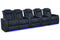 Valencia 2025 New Tuscany Luxury Leather Home Theater Seating Row of 5 Loveseat Left, Moonlight Blue
