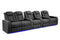 Valencia 2025 New Tuscany Ultimate Luxury Leather Home Theater Seating Row of 5 Loveseat Left, Graphite
