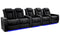Valencia 2025 New Tuscany Ultimate Luxury Leather Home Theater Seating Row of 5 Loveseat Left, Onyx