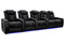 Valencia 2025 New Tuscany XL Ultimate Luxury Leather Home Theater Seating Row of 5 Loveseat Right, Onyx