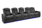 Valencia 2025 New Tuscany Ultimate Luxury Leather Home Theater Seating Row of 5 Loveseat Right, Graphite