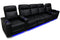 Valencia 2025 New Piacenza Leather Home Theater Seating Power Headrest Row of 5 Set of 3 Center, Black