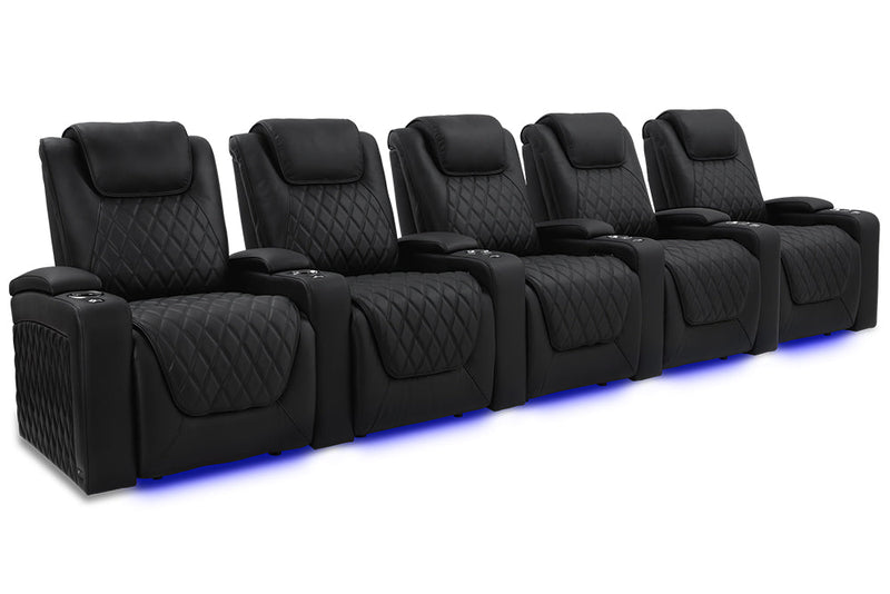 Valencia 2025 New Oslo Luxury Home Theater Seating Row of 5, Onyx