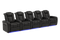 Valencia 2025 New Tuscany Leather Home Theater Seating Row of 5, Midnight Black