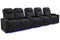 Valencia 2025 New Oslo Luxury Home Theater Seating Row of 5 Loveseat Left, Onyx