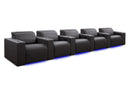 Valencia 2025 New Barcelona Grand Ultimate Leather Home Theater Seating Row of 5, Graphite