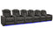 Valencia 2025 New Tuscany XL Luxury Leather Home Theater Seating Row of 6, Graphite