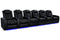 Valencia 2025 New Tuscany Heat & Massage Leather Home Theater Seating Row of 6, Midnight Black