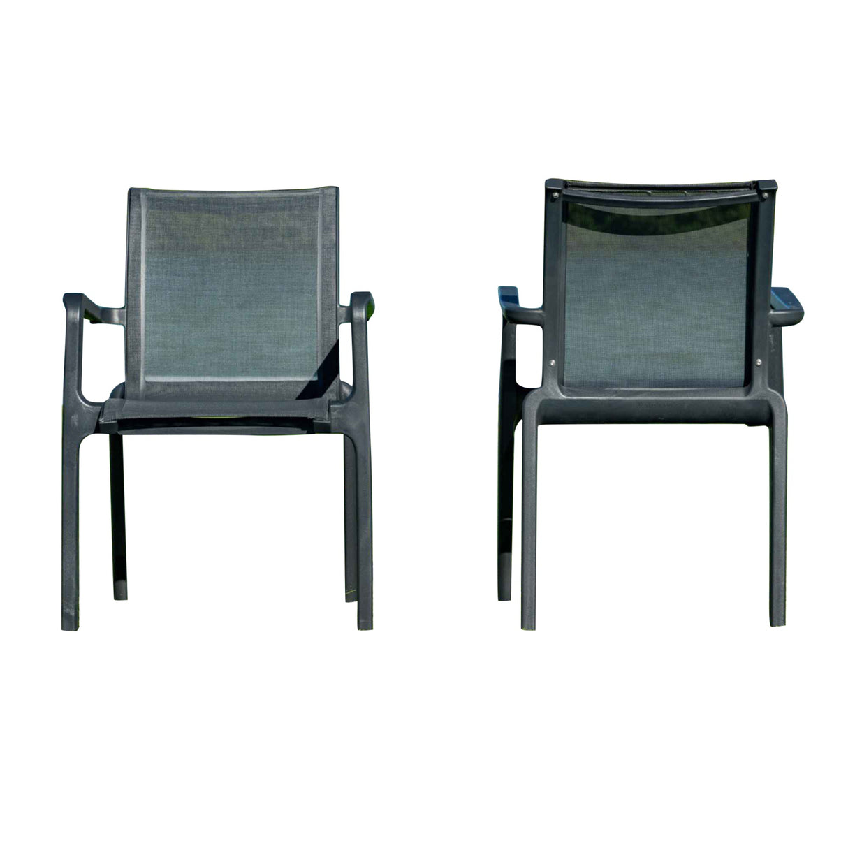 Paris Set of 2 Sling Armchairs - Anthracite