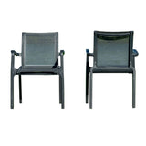 Paris Set of 2 Sling Armchairs - Anthracite