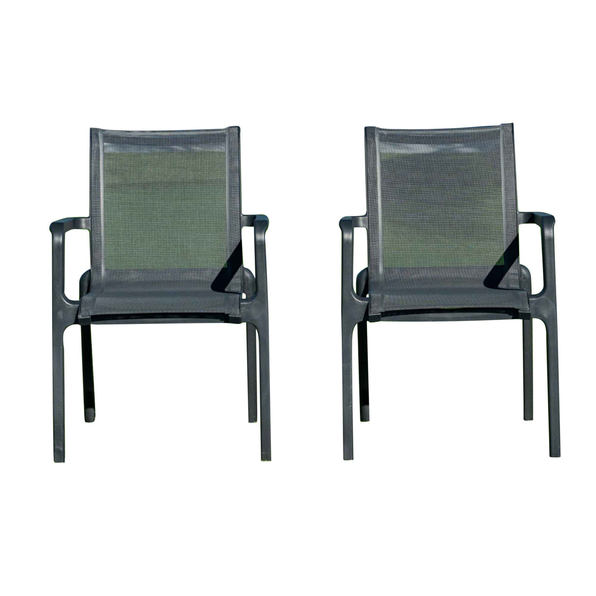 Paris Set of 2 Sling Armchairs - Anthracite