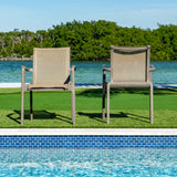 Paris Set of 2 Sling Armchairs - Cappucino