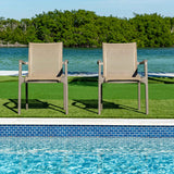 Paris Set of 2 Sling Armchairs - Cappucino