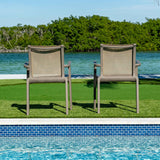 Paris Set of 2 Sling Armchairs - Cappucino