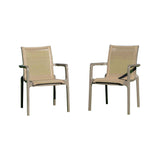 Paris Set of 2 Sling Armchairs - Cappucino