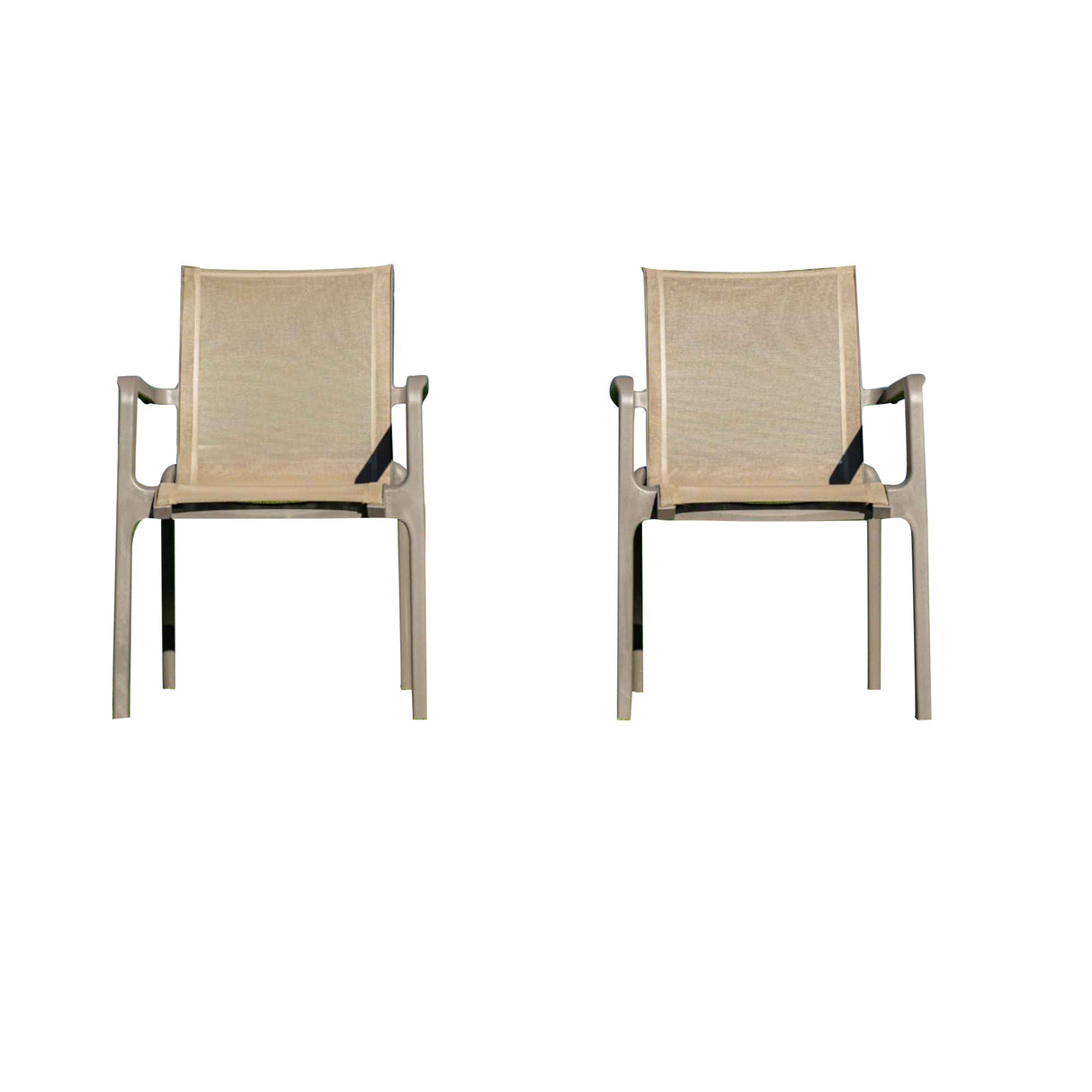 Paris Set of 2 Sling Armchairs - Cappucino