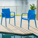Pedro Set of 2 Stackable Armchair-Blue